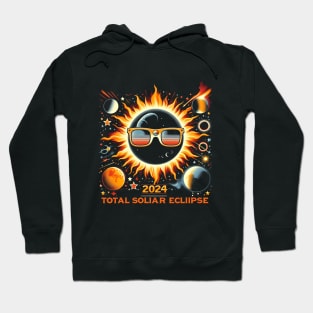 Retro Sun Total Solar Eclipse April 8 2024 Totality Hoodie